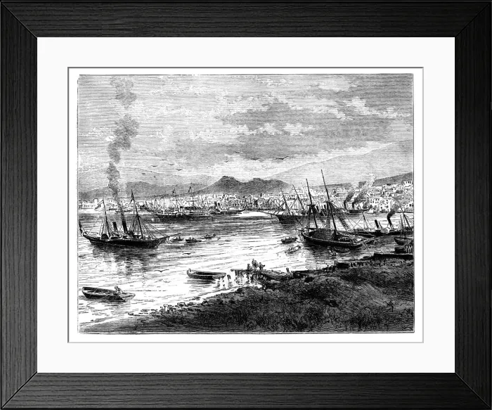 Framed Print : Piraeus, Athens, Greece, c1888 Framed Print : Piraeus, Athens, Greece, c1888