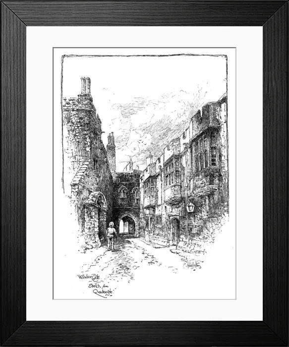 Framed Print : View from the Quadrangle, Windsor Castle, c1888 Framed Print : View from the Quadrangle, Windsor Castle, c1888