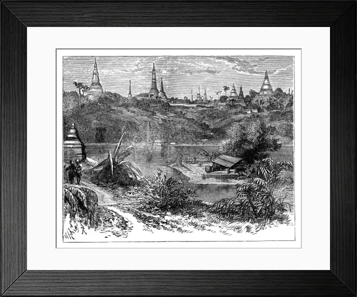 Framed Print : View near Rangoon, Burma, c1888 Framed Print : View near Rangoon, Burma, c1888