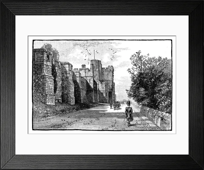 Framed Print : North Terrace and Wykeham Tower, Windsor Castle, c1888 Framed Print : North Terrace and Wykeham Tower, Windsor Castle, c1888