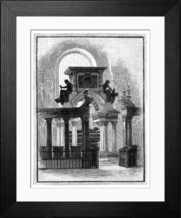 Framed Print : Wellington Monument, St Pauls Cathedral, London, c1888 Framed Print : Wellington Monument, St Pauls Cathedral, London, c1888