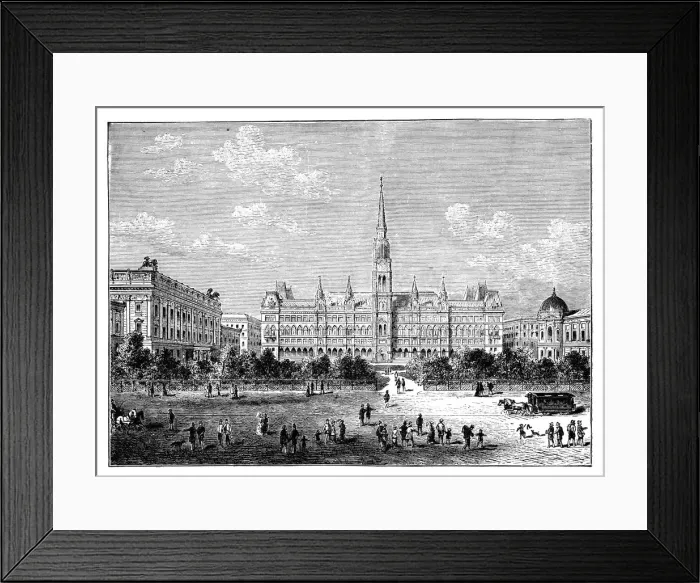 Framed Print : Town Hall, Vienna, Austria c1888 Framed Print : Town Hall, Vienna, Austria c1888