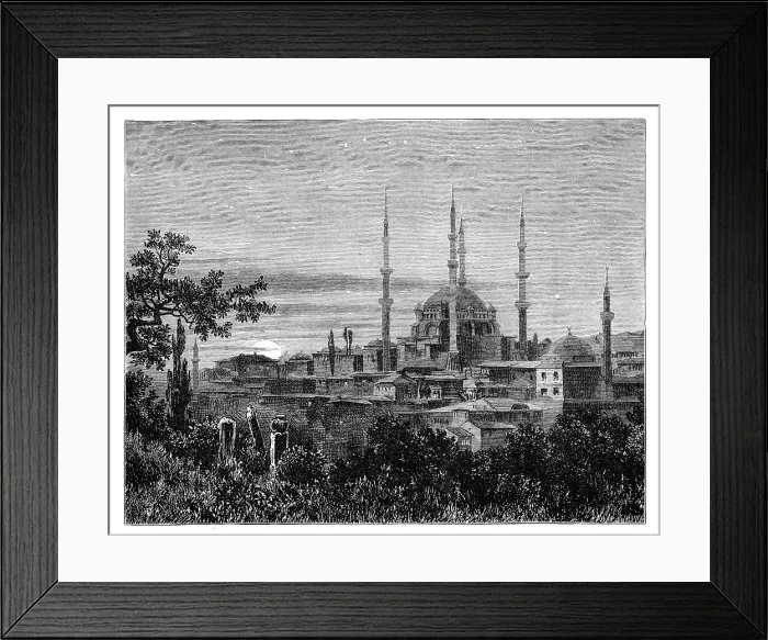 Framed Print : The Mosque of Selim II at Adrianople, Turkey, c1888 Framed Print : The Mosque of Selim II at Adrianople, Turkey, c1888