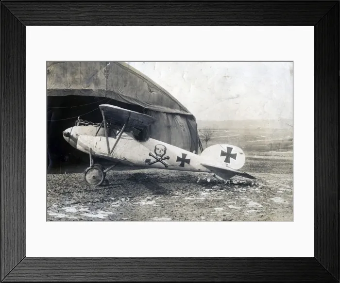 Framed Print : German Albatros DV, Souilly, France, 2 January 1918 Framed Print : German Albatros DV, Souilly, France, 2 January 1918