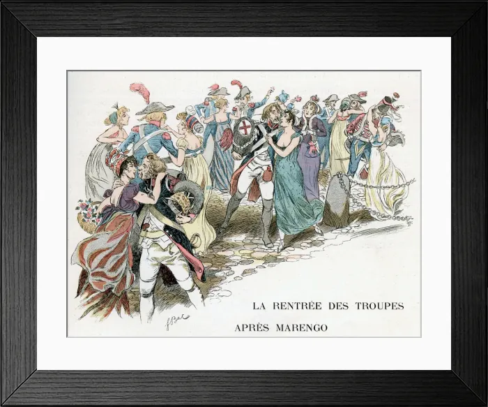 Framed Print : The return of French troops from Marengo, 1800, c1870-1950. Artist: Ferdinand Sigismund Bac Framed Print : The return of French troops from Marengo, 1800, c1870-1950. Artist: Ferdinand Sigismund Bac