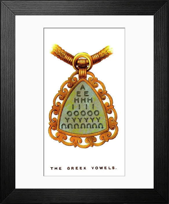 Framed Print : The Greek Vowels, 1923 Framed Print : The Greek Vowels, 1923