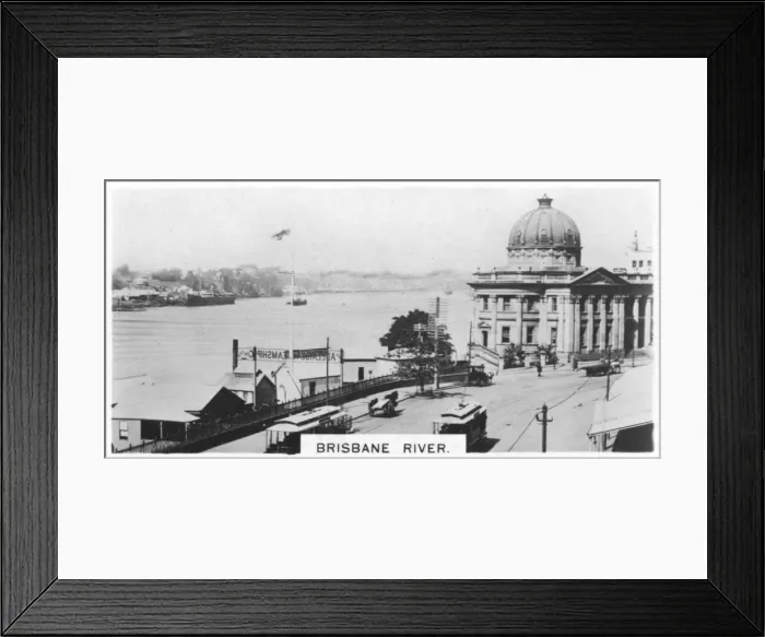 Framed Print : Brisbane River, Queensland, Australia, 1928 Framed Print : Brisbane River, Queensland, Australia, 1928