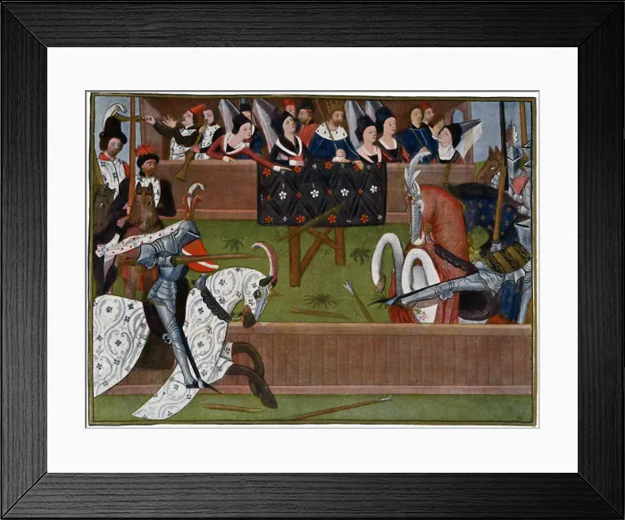Framed Print : A tournament, c1350s, (1470) Framed Print : A tournament, c1350s, (1470)