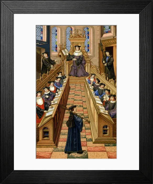 Framed Print : Doctors at the Universite de Paris, 1849. Artist: Edward May Framed Print : Doctors at the Universite de Paris, 1849. Artist: Edward May