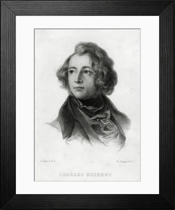 Framed Print : Charles Dickens, English author, c1870s. Artist: Robert Graves Framed Print : Charles Dickens, English author, c1870s. Artist: Robert Graves