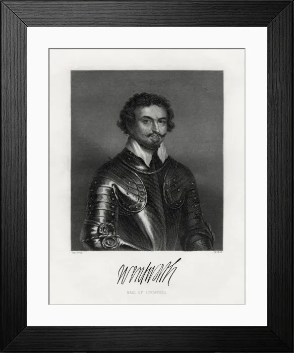 Framed Print : Thomas Wentworth, 1st Earl of Strafford (1593-1641), 19th century. Artist: W Holl Framed Print : Thomas Wentworth, 1st Earl of Strafford (1593-1641), 19th century. Artist: W Holl