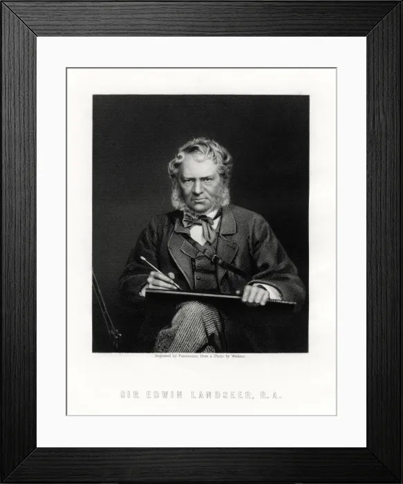 Framed Print : Sir Edwin Henry Landseer (1802-1873), British painter, 19th century. Artist: W Holl Framed Print : Sir Edwin Henry Landseer (1802-1873), British painter, 19th century. Artist: W Holl