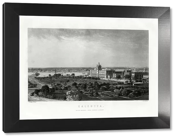 Calcutta, capital of the Indian state of West Bengal, India, 19th century. Artist: R Dawson
