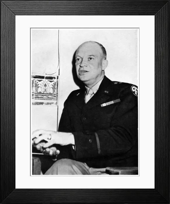 Framed Print : General D D Eisenhower, American soldier and politician, 20th century Framed Print : General D D Eisenhower, American soldier and politician, 20th century