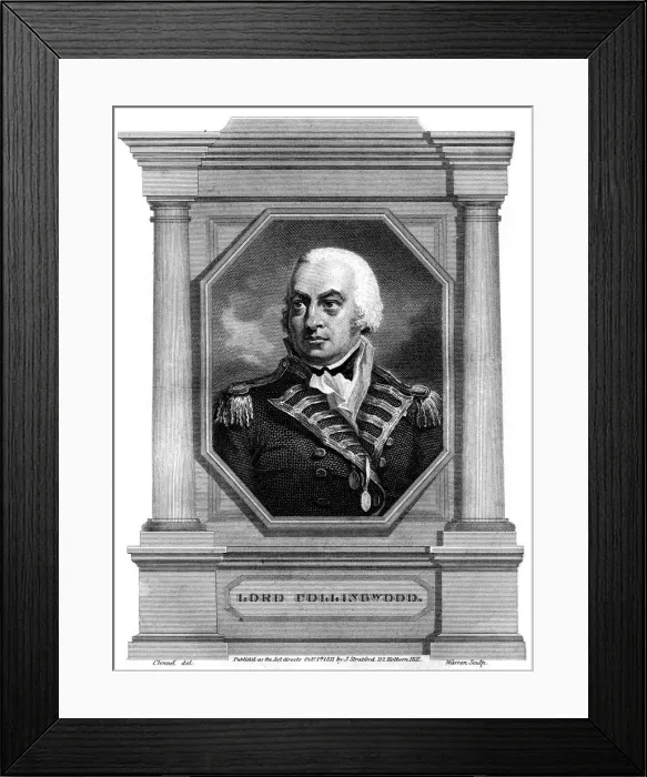 Framed Print : Admiral Cuthbert Collingwood (1750-1810), 1st Baron Collingwood, 1837. Artist: Warren Framed Print : Admiral Cuthbert Collingwood (1750-1810), 1st Baron Collingwood, 1837. Artist: Warren