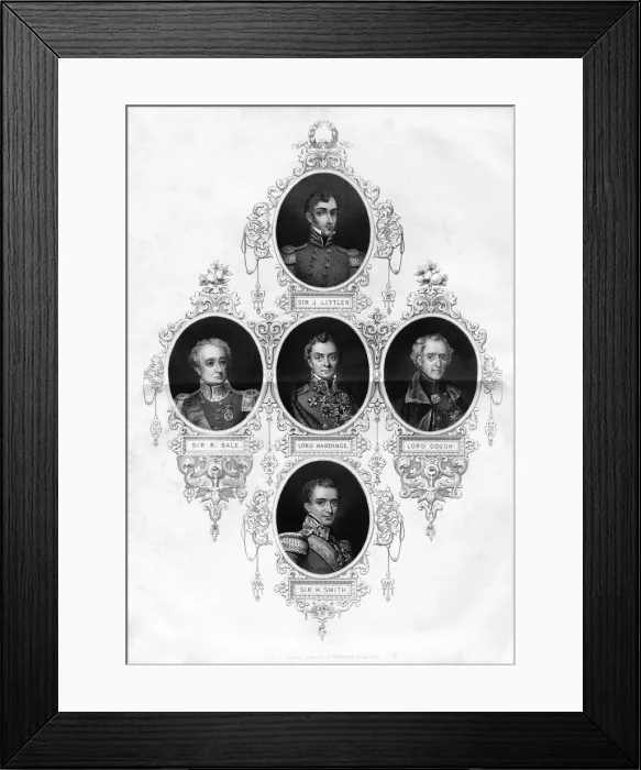 Framed Print : British military figures and field marshals, 1837 Framed Print : British military figures and field marshals, 1837