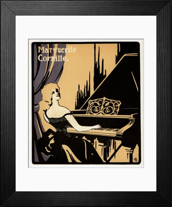 Framed Print : Marguerite Cornille, French music hall singer, late 19th century Framed Print : Marguerite Cornille, French music hall singer, late 19th century