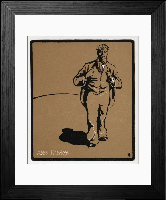 Framed Print : Alec Hurley (1871-1913), music hall star, late 19th century Framed Print : Alec Hurley (1871-1913), music hall star, late 19th century