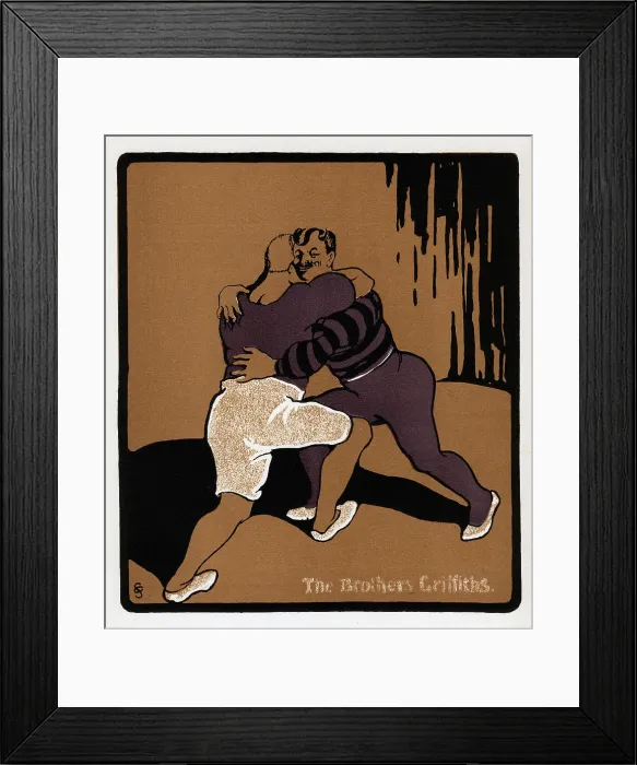 Framed Print : The Brothers Griffiths, theatre performers, late 19th century Framed Print : The Brothers Griffiths, theatre performers, late 19th century
