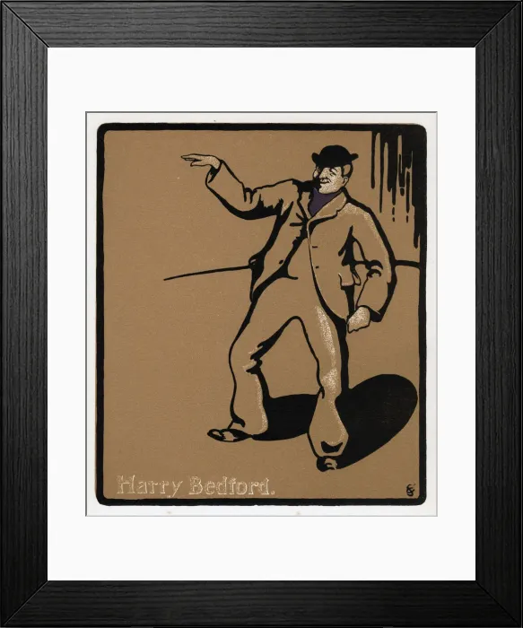 Framed Print : Harry Bedford, theatre performer, late 19th century Framed Print : Harry Bedford, theatre performer, late 19th century