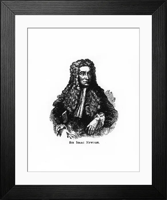 Framed Print : Sir Isaac Newton, English mathematician, astronomer and physicist, (20th century) Framed Print : Sir Isaac Newton, English mathematician, astronomer and physicist, (20th century)
