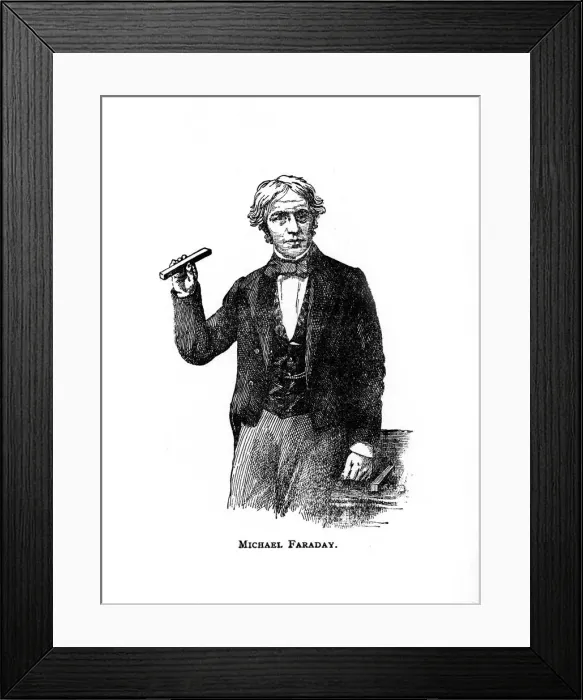 Framed Print : Michael Faraday, 19th century British chemist and physicist, (20th century) Framed Print : Michael Faraday, 19th century British chemist and physicist, (20th century)