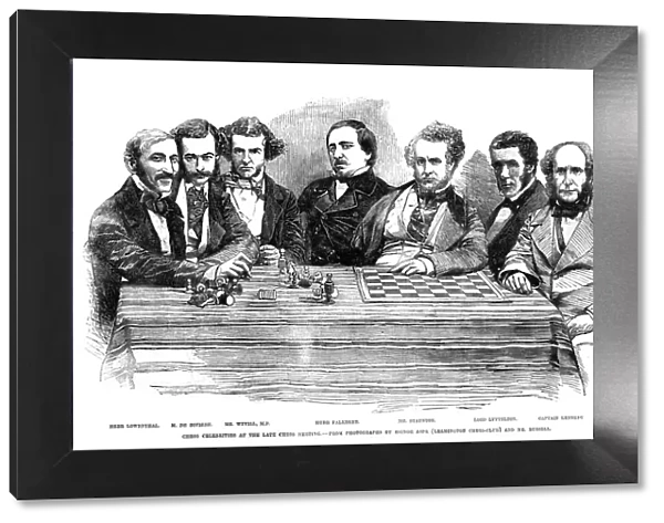Chess celebrities at the late chess meeting, 1855