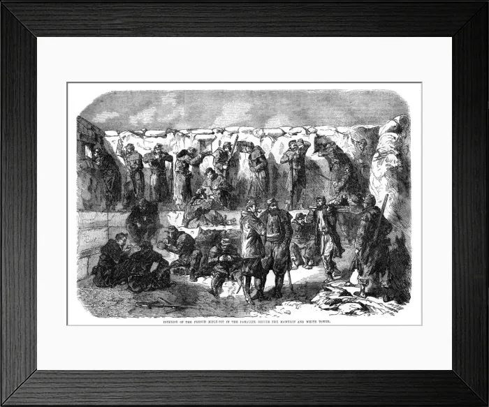 Framed Print : French rifle pit in the parallel before the mamelon and white tower, Sevastopol, Crimean War, 1855 Framed Print : French rifle pit in the parallel before the mamelon and white tower, Sevastopol, Crimean War, 1855
