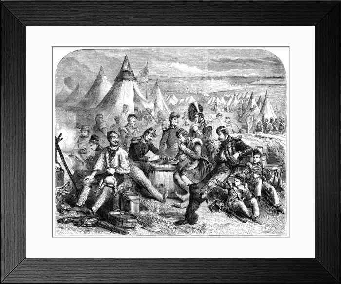 Framed Print : The amusement of the soldiers before Sevastopol, 1855 Framed Print : The amusement of the soldiers before Sevastopol, 1855