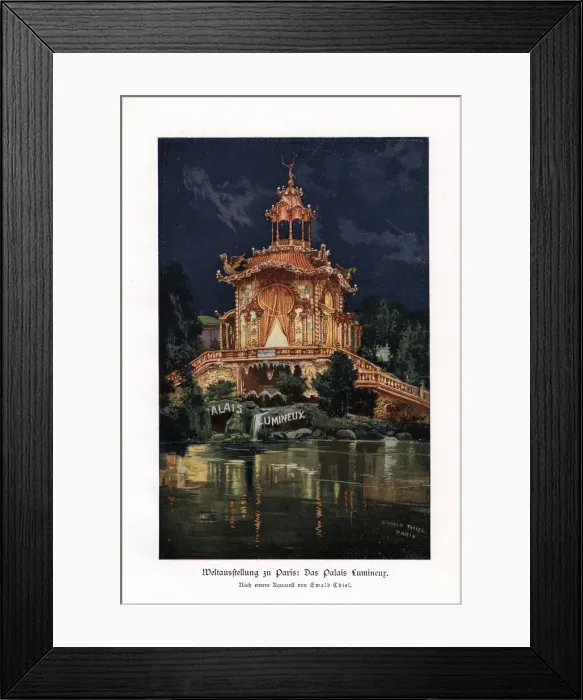 Framed Print : The Palais Lumineux (Luminous Palace), Paris Universal Exposition, 1900. Artist: Ewald Thiel Framed Print : The Palais Lumineux (Luminous Palace), Paris Universal Exposition, 1900. Artist: Ewald Thiel