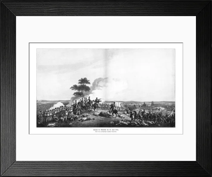 Framed Print : Waterloo Campaign, 15 June 1815, (1900) Framed Print : Waterloo Campaign, 15 June 1815, (1900)