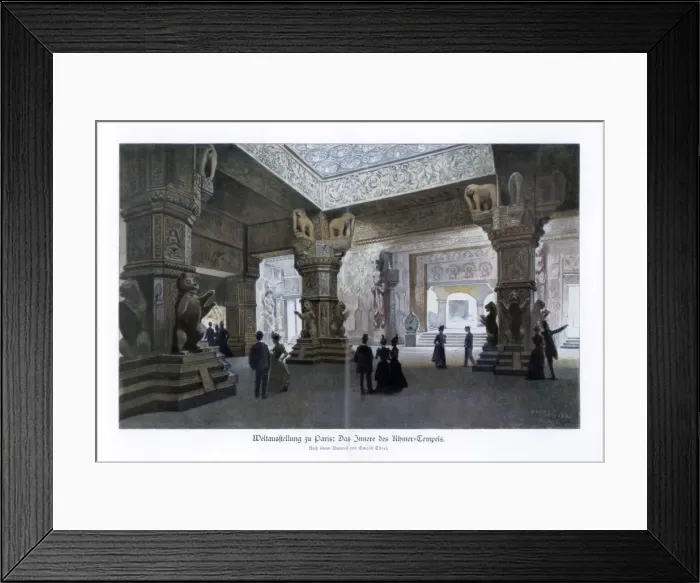 Framed Print : Khmer Temple, Paris World Exposition, 1889, (1900). Artist: Ewald Thiel Framed Print : Khmer Temple, Paris World Exposition, 1889, (1900). Artist: Ewald Thiel