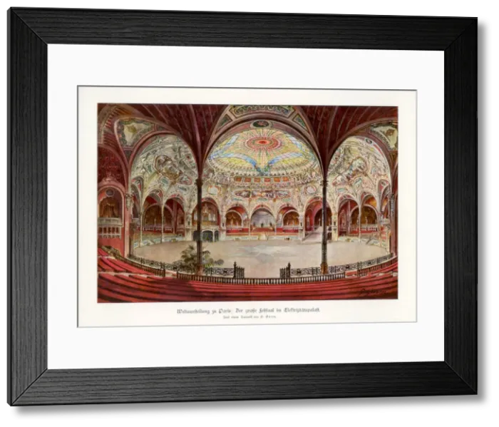 Framed Print : The Great Ballroom in the Palace of Electricity, Paris World Exposition, 1889, (1900). Artist: G Garen Framed Print : The Great Ballroom in the Palace of Electricity, Paris World Exposition, 1889, (1900). Artist: G Garen