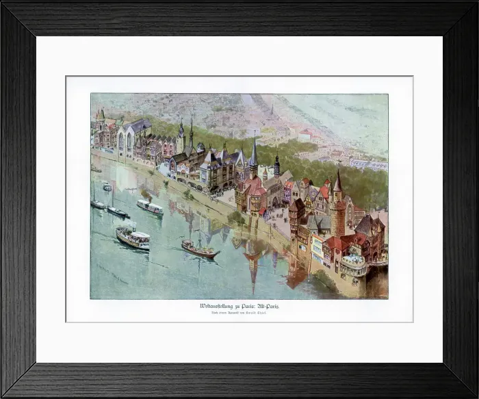 Framed Print : Old Paris, Paris World Exposition, 1889, (1900). Artist: Ewald Thiel