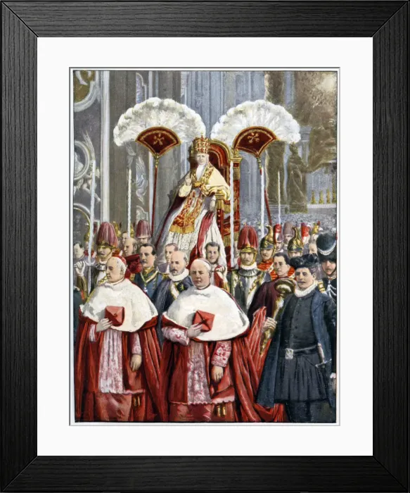 Framed Print : Pope Leo XIII in The Basilica of Saint Peter, Rome, 1900 Framed Print : Pope Leo XIII in The Basilica of Saint Peter, Rome, 1900
