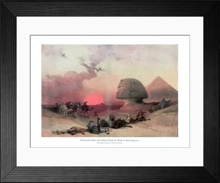 Framed Print : The Sphinx at Giza, Egypt, 1840s, (1900) Framed Print : The Sphinx at Giza, Egypt, 1840s, (1900)
