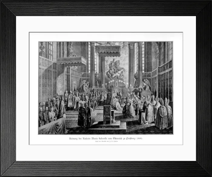 Framed Print : Coronation of the Empress Maria Ludovica of Austria in Pressburg, 1808 Framed Print : Coronation of the Empress Maria Ludovica of Austria in Pressburg, 1808