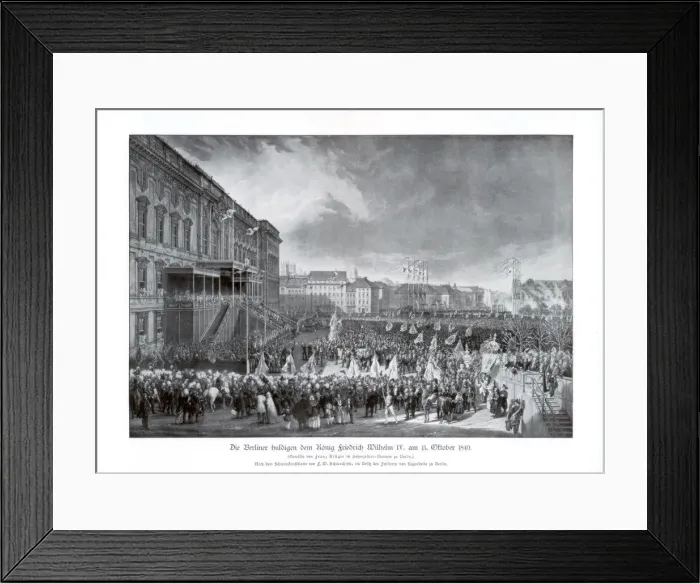Framed Print : The accession to the throne of Frederick William IV of Prussia, 15 October 1840, (1900) Framed Print : The accession to the throne of Frederick William IV of Prussia, 15 October 1840, (1900)