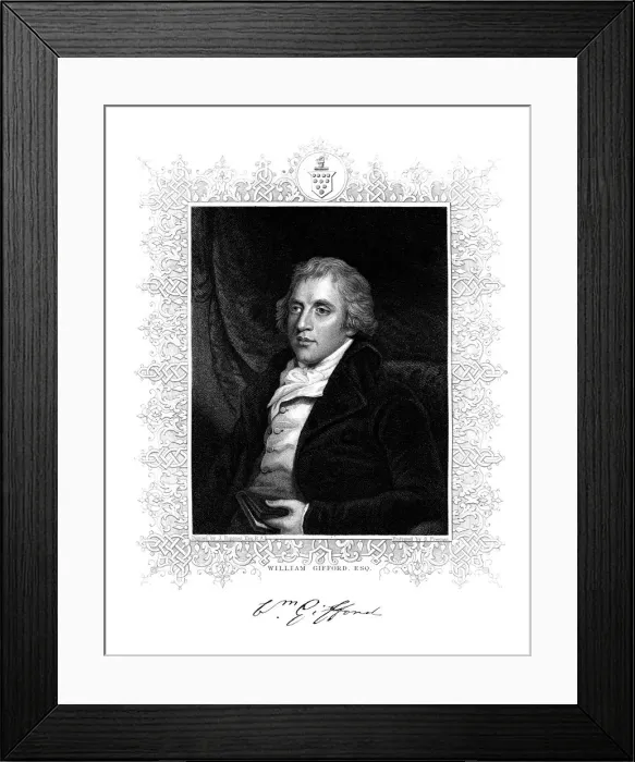 Framed Print : William Gifford, English critic, editor and poet, (19th century). Artist:s Freeman Framed Print : William Gifford, English critic, editor and poet, (19th century). Artist:s Freeman