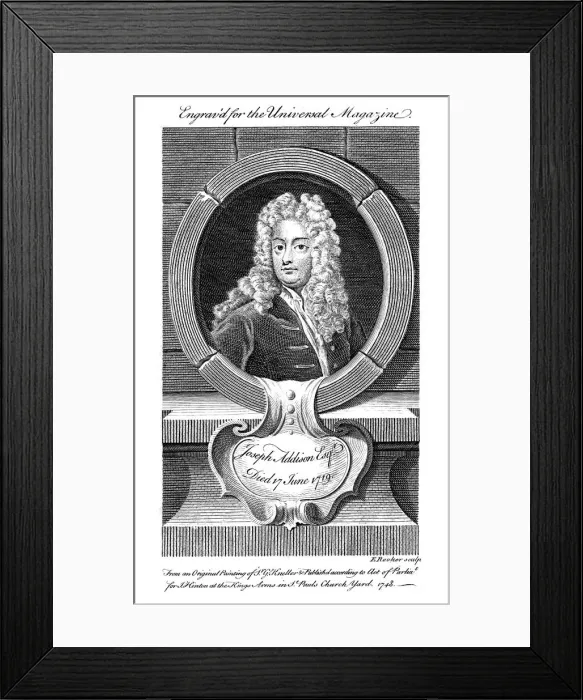 Framed Print : Joseph Addison, English politician and writer, (19th Century) Framed Print : Joseph Addison, English politician and writer, (19th Century)