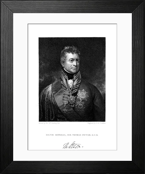 Framed Print : Sir Thomas Picton, British soldier, 19th century. Artist: Peltro William Tomkins Framed Print : Sir Thomas Picton, British soldier, 19th century. Artist: Peltro William Tomkins