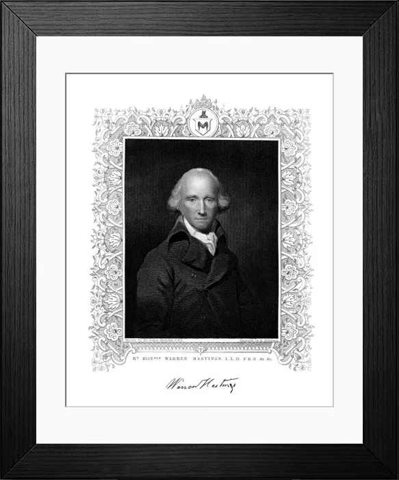 Framed Print : Warren Hastings, English administrator in India, 19th Century. Artist: H Robinson Framed Print : Warren Hastings, English administrator in India, 19th Century. Artist: H Robinson