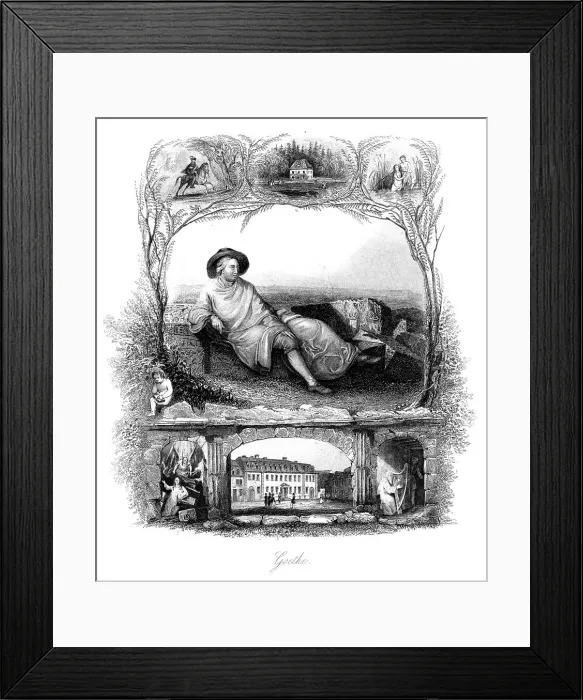 Framed Print : Johann Wolfgang von Goethe, German poet, dramatist and scientist, 19th century Framed Print : Johann Wolfgang von Goethe, German poet, dramatist and scientist, 19th century