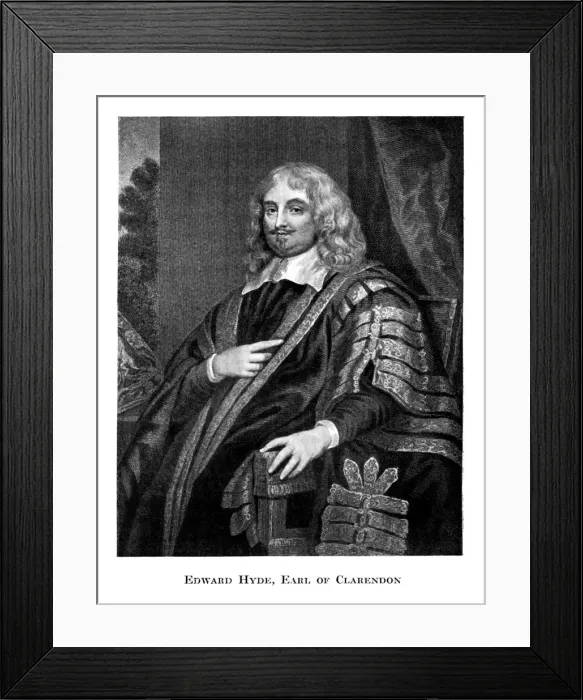 Framed Print : Edward Hyde (1609-1674), 1st Earl of Clarendon, 19th century Framed Print : Edward Hyde (1609-1674), 1st Earl of Clarendon, 19th century