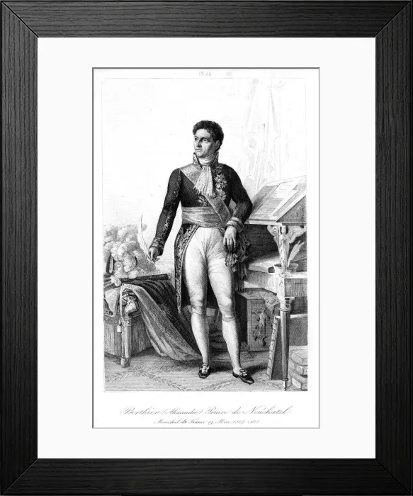 Framed Print : Louis Alexandre Berthier (1753-1815), Marshal of France, 1839. Artist: Contenau Framed Print : Louis Alexandre Berthier (1753-1815), Marshal of France, 1839. Artist: Contenau