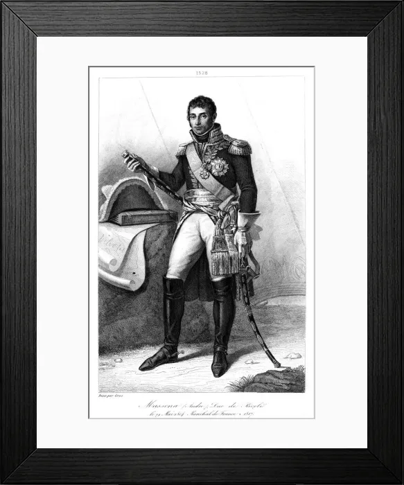 Framed Print : Andre Massena (1758-1817), Marshal of France, 1839. Artist: Legris Framed Print : Andre Massena (1758-1817), Marshal of France, 1839. Artist: Legris