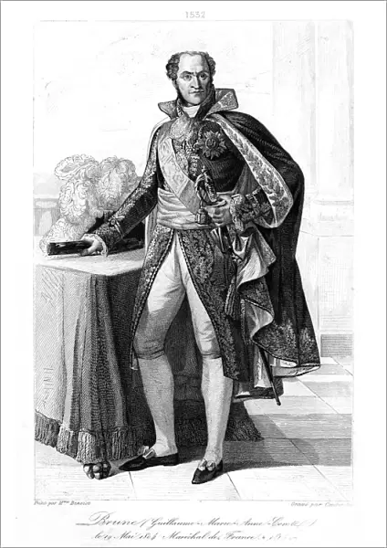 Guillaume Marie Anne Brune (1763-1815), Marshal of France, 1839. Artist: Contenau