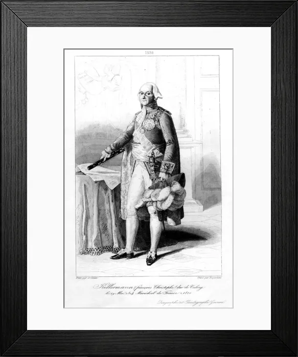 Framed Print : Francois Christophe Kellermann (1735-1820), Duke of Valmy and Marshal of France, 1839. Artist: Desjardins Framed Print : Francois Christophe Kellermann (1735-1820), Duke of Valmy and Marshal of France, 1839. Artist: Desjardins
