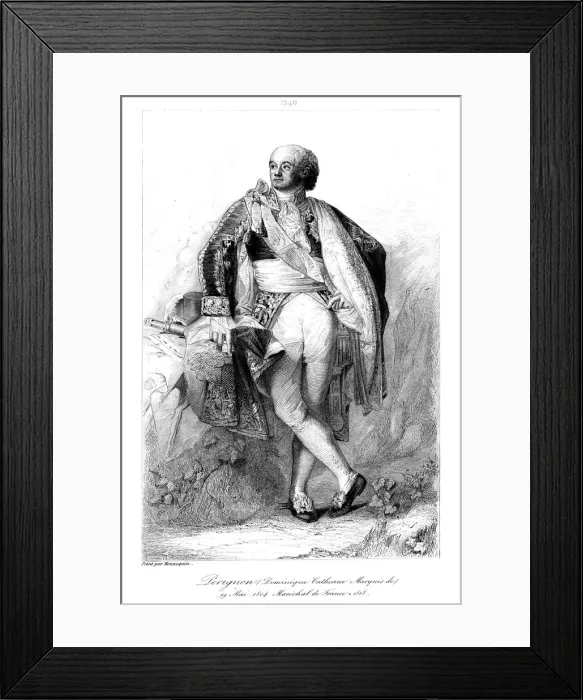 Framed Print : Dominique Catherine Perignon (1754-1818), Marquis de Grenade and Marshal of France, 1839. Artist: Francois Pigeot Framed Print : Dominique Catherine Perignon (1754-1818), Marquis de Grenade and Marshal of France, 1839. Artist: Francois Pigeot