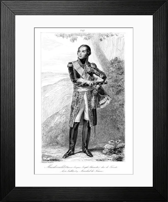 Framed Print : Etienne Jacques-Joseph-Alexandre MacDonald (1765-1840), Duke of Taranto and Marshal of France, 1839. Artist: Francois Pigeot Framed Print : Etienne Jacques-Joseph-Alexandre MacDonald (1765-1840), Duke of Taranto and Marshal of France, 1839. Artist: Francois Pigeot